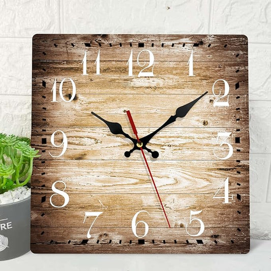 ArtSocket Wooden Wall Clock Silent Non-Ticking
