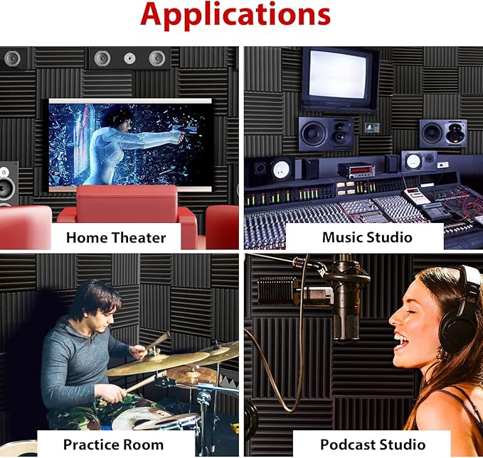 FONESO Acoustic Foam Panels, Sound Proof Foam Panels