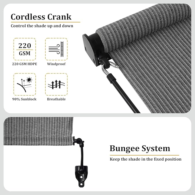 Shade&Beyond Outdoor Roller Shades