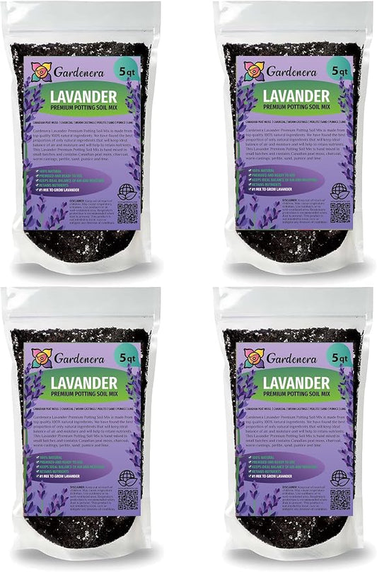 Gardenera Organic Lavender Soil Blend - Enhance The Beauty and Aroma of Your Garden - 20 QUARTS