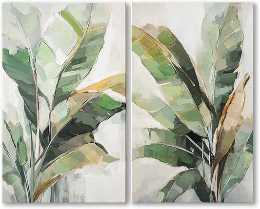 Botanical Wall Art Set Hand Painted,