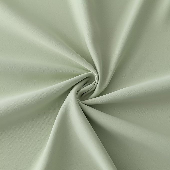 IGEMAEVE Sage Green Curtains 84 Inch Length 2 Panels Set, Light Filtering