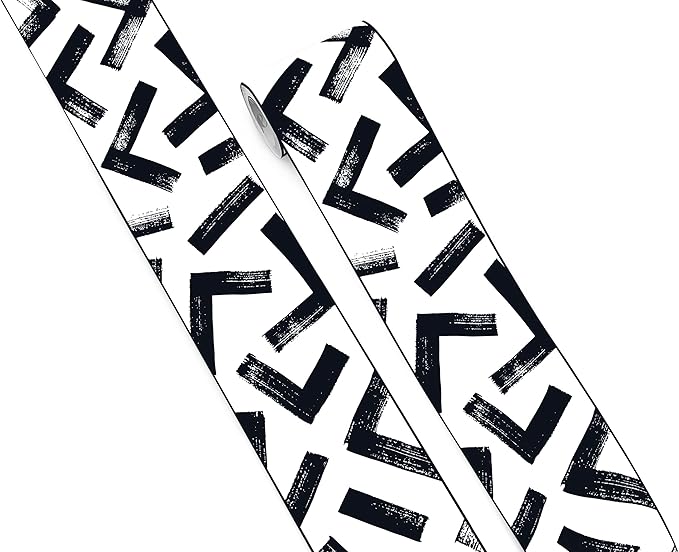 FLFK Black and White Design Wallpaper Border