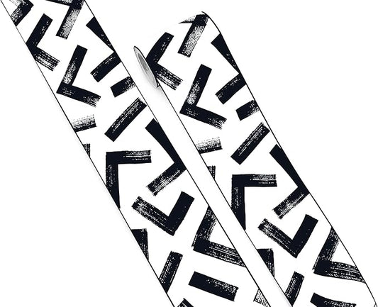 FLFK Black and White Design Wallpaper Border