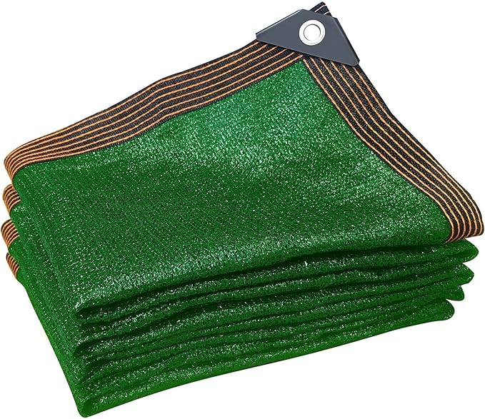 90% Sun Shade Cloth 10x13 FT, Sunblock Shade Net for Patios, Gardens, Backyards, Durable HDPE Fabric with Aluminum Grommets, Easy to Install