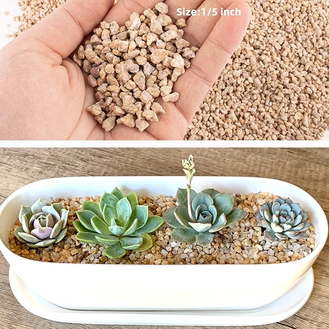 18lb Maifanitum Stones for Succulent Cactus Bonsai Decorative Rocks-Indoor Plants Soil Covers,Horticultural Gravel, Potting Pebbles for Terrarium, Fairy Gardening, Top Dressing