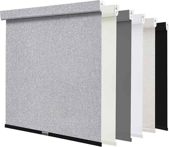 AOSKY No Drill Cordless Blackout Roller Shades