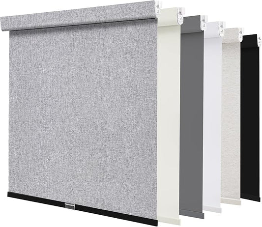 AOSKY No Drill Cordless Blackout Roller Shades