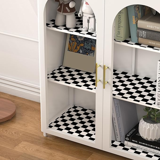 Modern Peel and Stick Wallpaper Black and White Mosaic Checkered Contact Paper