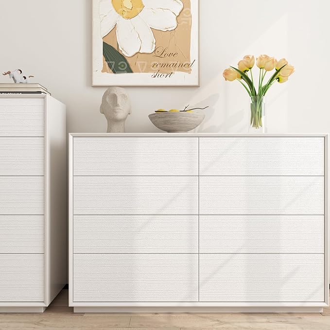 FunStick 16"x240" Modern Cream White Textured Wallpaper Peel and Stick