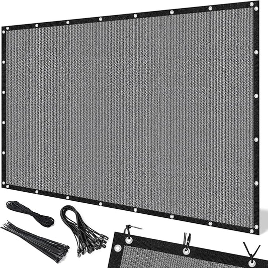 Artpuch 90% Sun Shade Cloth, 8 x 10 FT Pergola Shade Cover Canopy with Grommets, Sun Screen Fabric Tarp for Patio, Outdoor, Garden, Backyard, Light Grey
