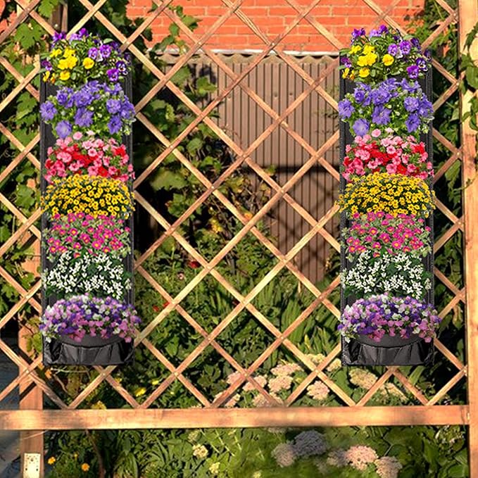 New Upgraded Deeper and Bigger 7 Pocket Hanging Vertical Garden Wall Planter