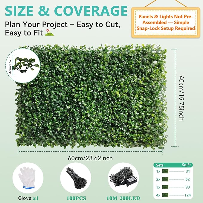 Artificial Boxwood Wall Panels