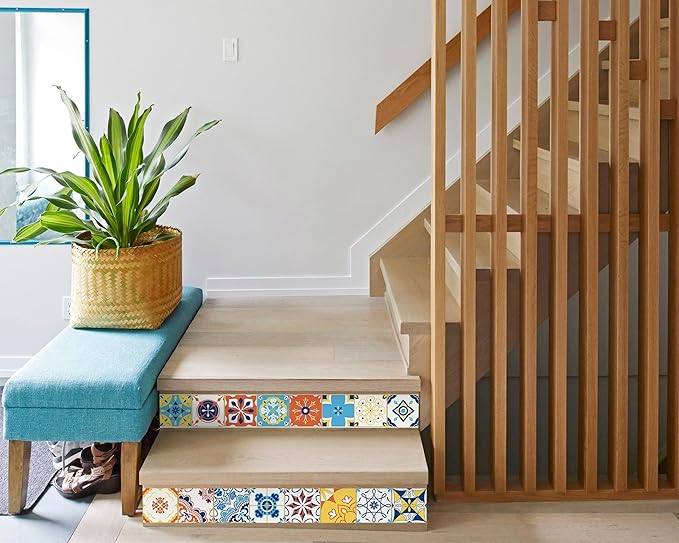FLFK Wallpaper Border Tile Stickers Peel and Stick Wall Border