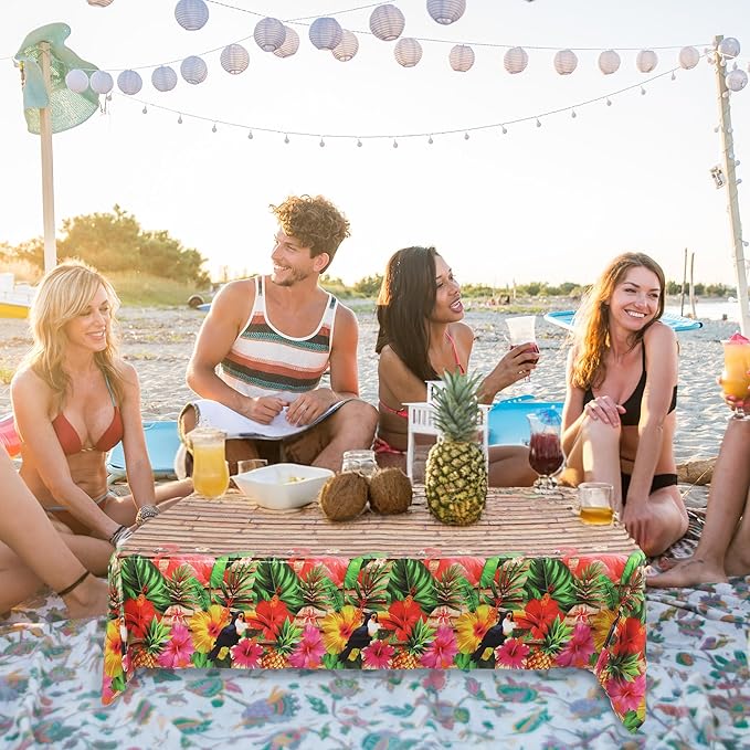 Kochorie 100 Ft X 54 Inch Hawaiian Luau Party Tablecloth Roll