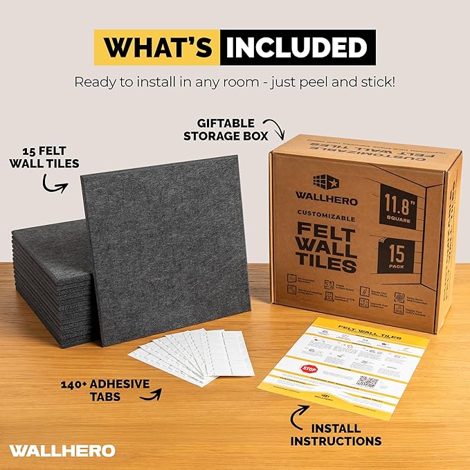 WALLHERO Cork Boards for Office, Dart Board Wall Protector, Cork Board