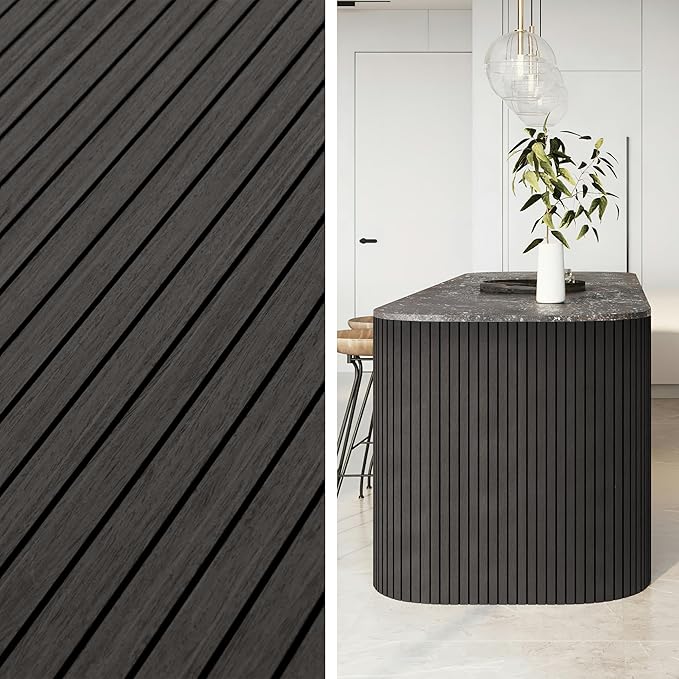 4-Piece Wood Slat Wall Panel for Interior Wall Decor Noise Cancelling 47.2" x