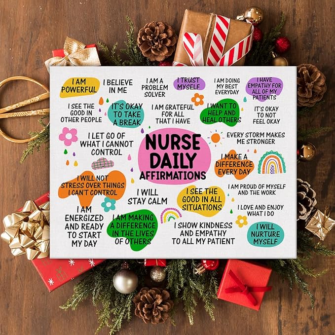 Hijie Inspirational Nurse Office Poster Canvas Wall Art