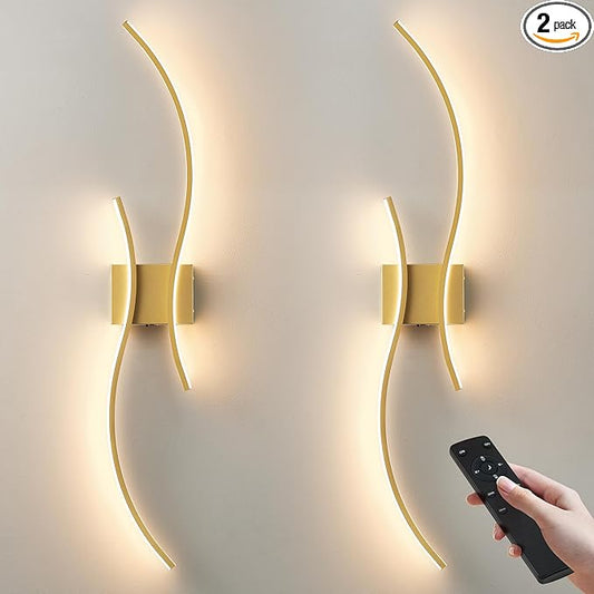 Battery Operated Wall Sconces Set of Two