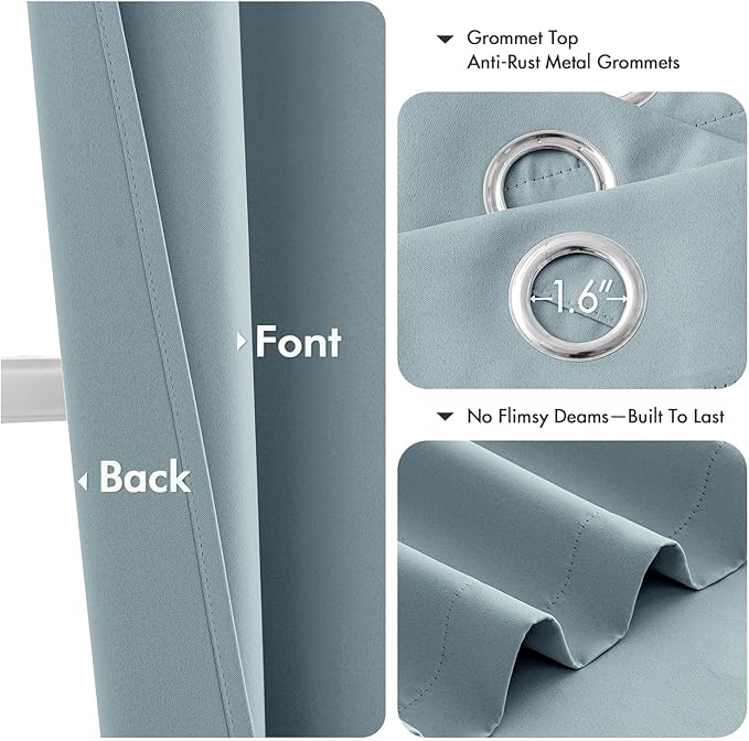 MIULEE Blackout Curtains for Bedroom Living Room 2 Panels, Thermal Insulated
