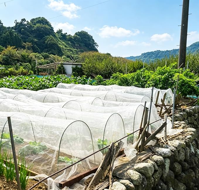 Garden Netting Pest Barrier 4x10FT Ultra Fine Insect Netting for Garden Raised Beds, Plant Net Mesh Cover for Garden Protection, Bird Bug Net, Greenhouse Row Cover Nets for Vegetables Fruits Flowers