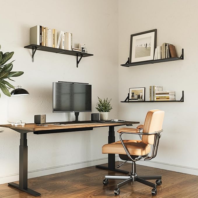 WOPITUES Floating Shelves for Wall 32″W x 8″D, Long Wall Mounted Shelves Set of