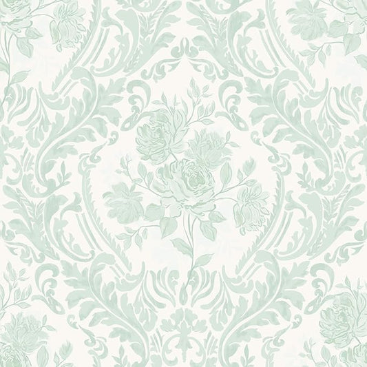 Ismoon Floral Wallpaper Peel and Stick Sage Green Contact Paper Boho Vintage