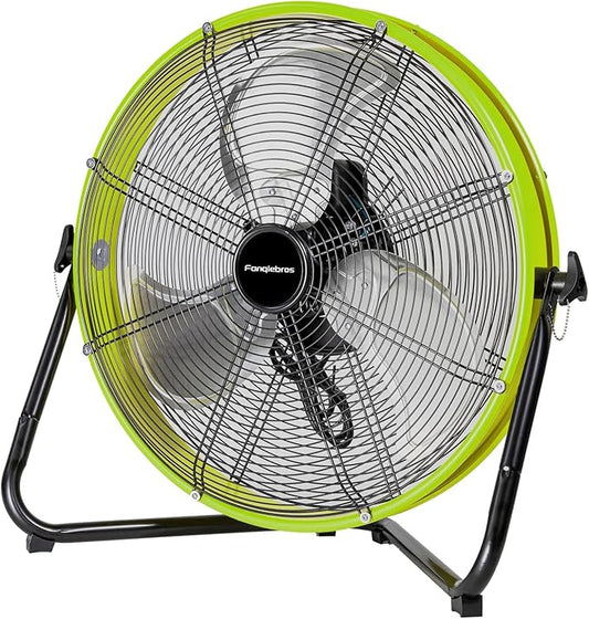 20" High Velocity Metal Floor Drum Fan, 4500 CFM Heavy Duty Industrial Shop Fan, 3 Speed, 360 Degree Tilt, Wall Mounted & Floor Design for Warehouse, Commercial, Barn, Garage - UL Safety Listed