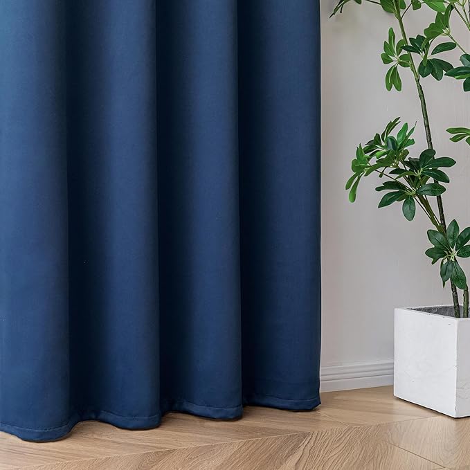 IGEMAEVE Blackout Sliding Door Curtains 96 Inch Length, Extra Wide Room Divider