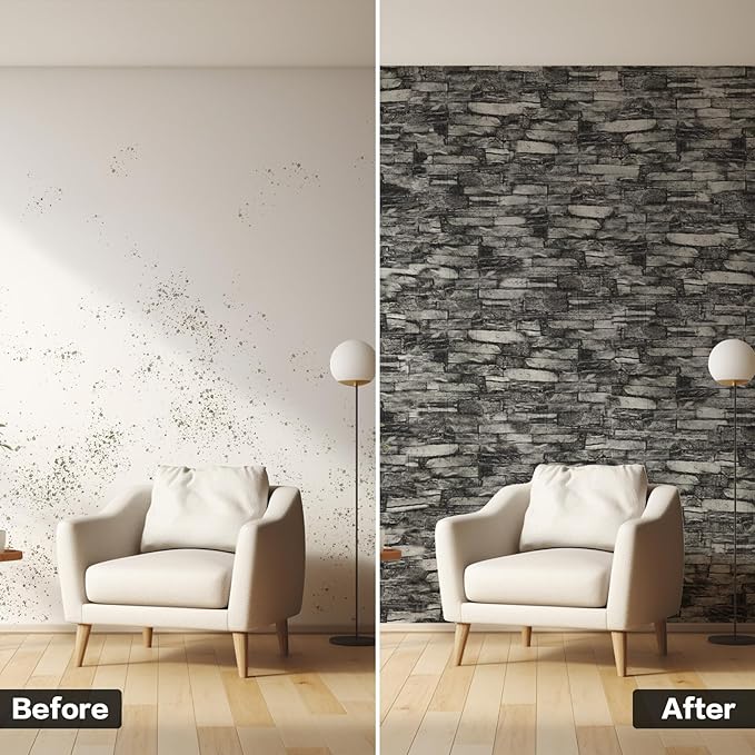 30PCS 3D Wall Panels Peel and Stick Foam, Self-Adhesive Decorative 3D Brick
