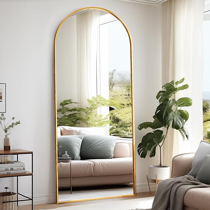Rowjut Floor Full Length Mirror, Arched Mirrors Full Length 76"x34"