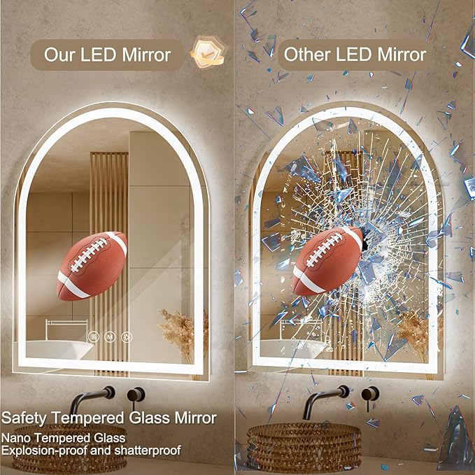 Arched LED Bathroom Mirrors