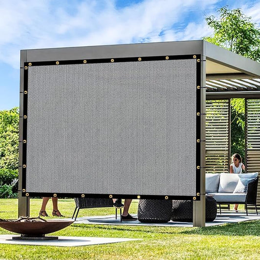 Artpuch Outdoor Pergola Shade Cover 9x24 FT Sun Shade Cloth with Grommets Light Grey 90% UV Protection Canopy Patio Privacy Screen (Customized Available)