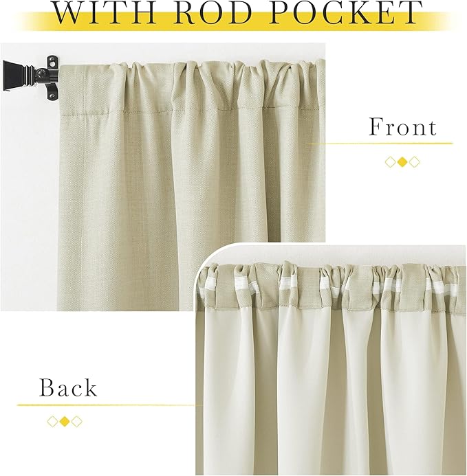 NICETOWN Room Darkening Bedroom Curtains 84 inches Long, Pinch Pleated Curtains