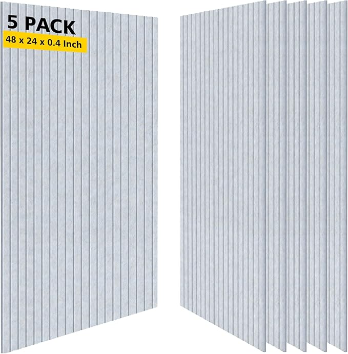 Acoustic Panels, 5 Pack Sound Panels, 47.2"x23.6"x0.35" Soundproof Wall Panels