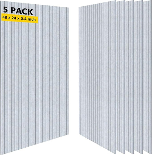 Acoustic Panels, 5 Pack Sound Panels, 47.2"x23.6"x0.35" Soundproof Wall Panels