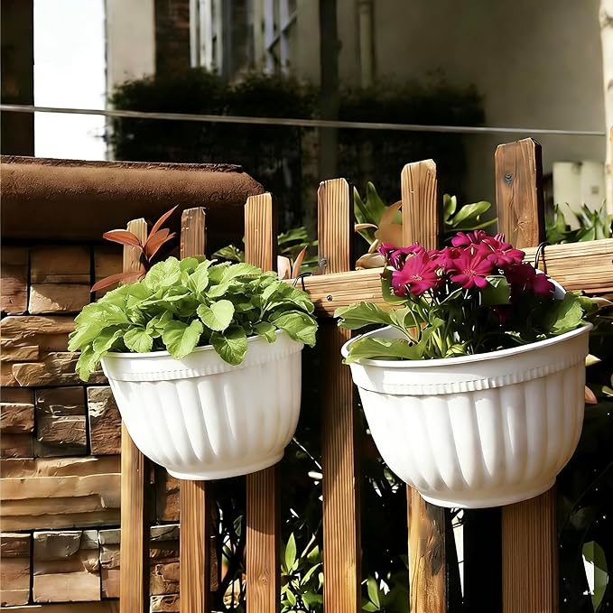 5 Pack Resin Wall Hanging Planter Pot Vertical Garden Living Wall Mount Window