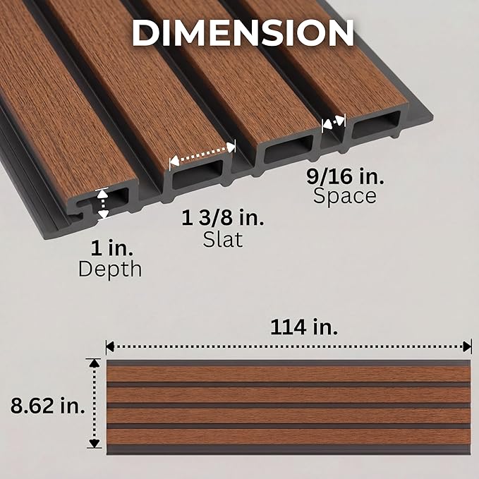 From Plain to Beautiful in Hours WPC Exterior Wall Slat Panels Waterproof