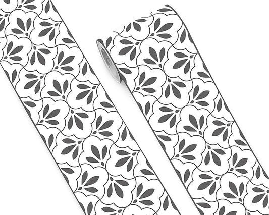 FLFK Wallpaper Border Black and White Patterns Peel and Stick Wall Border Self