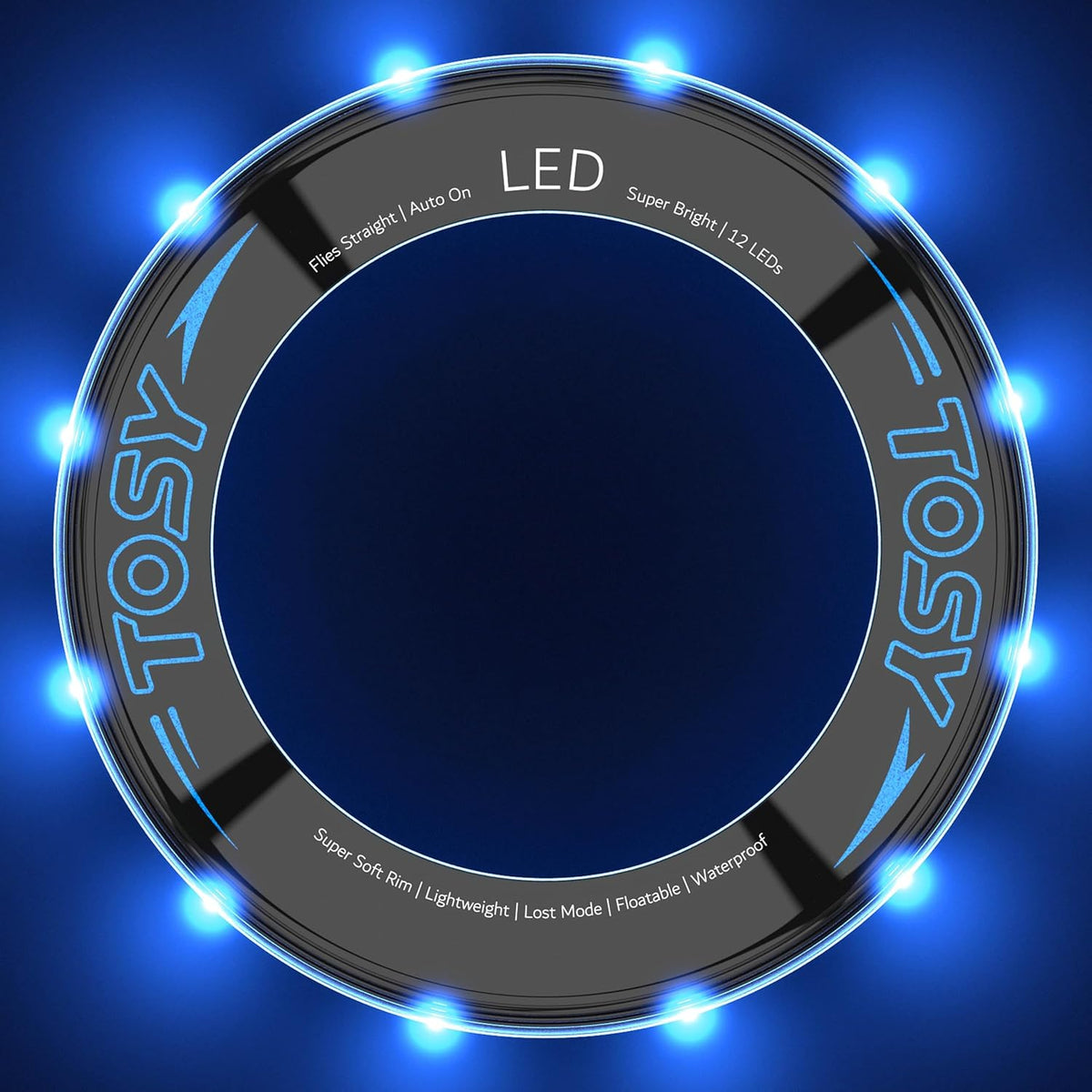 TOSY Flying Ring Bundle - 3 Colors (Blue, Green, Red) - Super Bright 12 LEDs for Ultimate Fun