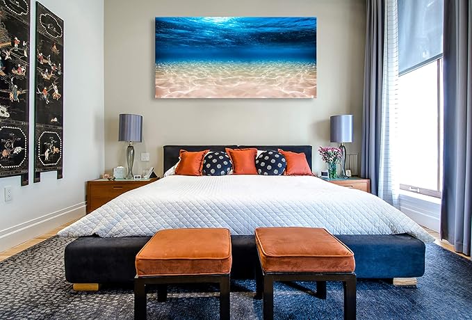 S00775 Print Artwork Blue Ocean Sea Wall Art Canvas Prints Picture Seaview