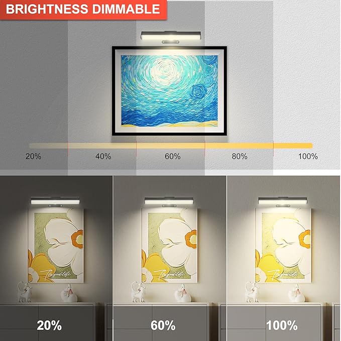 2 PACK Picture Light for Painting Battery