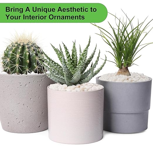 Pulovin 5 lbs White Pebbles for Vases, 3/8" Small Plant Rocks for Pots Indoor, Decorative Pea Gravel for Succulents, Bamboo, Terrarium, Landscape, Garden