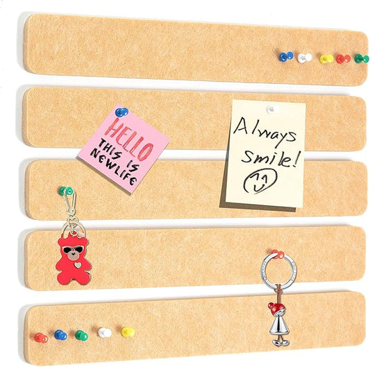 5 Pack Felt Pin Board Bar Strips Bulletin Board