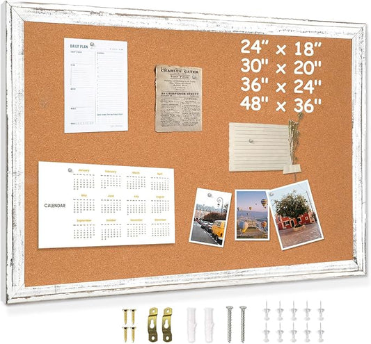 DOLLAR BOSS White Cork Board for Wall