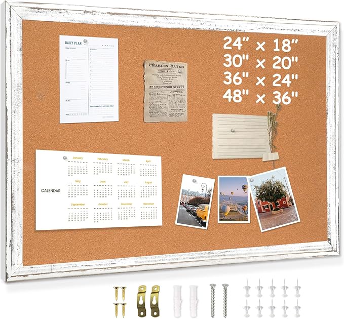 DOLLAR BOSS White Cork Board for Wall