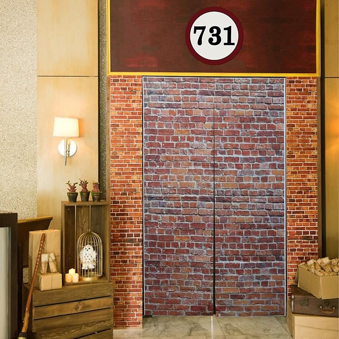 Brick Wall Party Backdrop, Wall Decoration, Curtains Door, Old Red Brick Wall