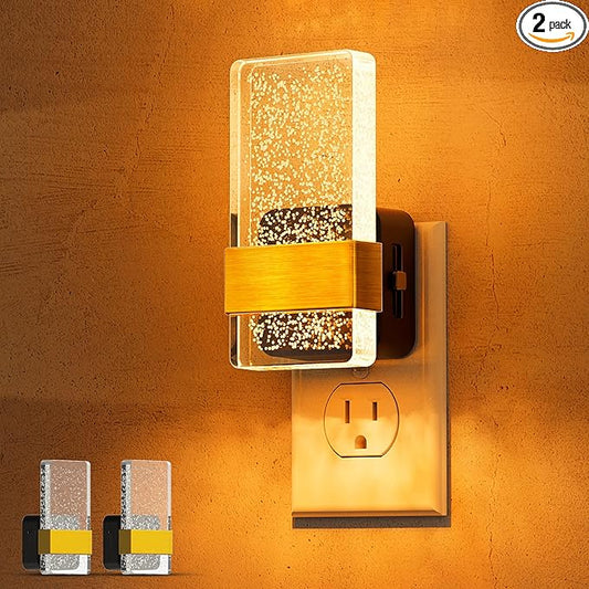 L LOHAS LED Night Light, Amber Night Lights Plug Into Wall, Dusk to Dawn Sensor