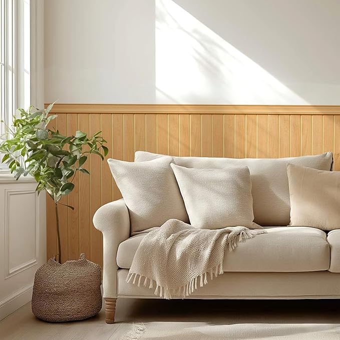 PS Wainscoting Wall Panel Kit, Paintable Waterproof PS Panels
