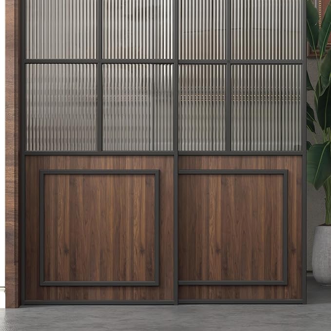 BOMENG Large Walnut Wood Contact Paper Matte 48"x197" Dark Brown Wood Wallpaper